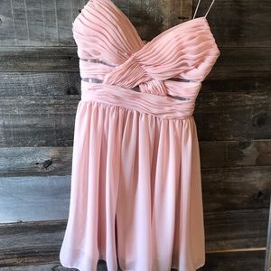 Windsor Pink Mini Dress with Mesh Cut Outs